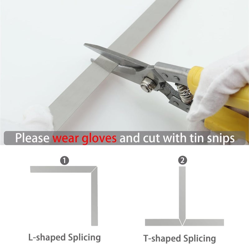 Coengwui Peel and Stick Metal Molding Trim, Self-Adhesive Stainless Steel for Wall, Fireplace, Mirror Edging and Craft Decoration (Brushed Silver, 20ft x 1in) - Image 3